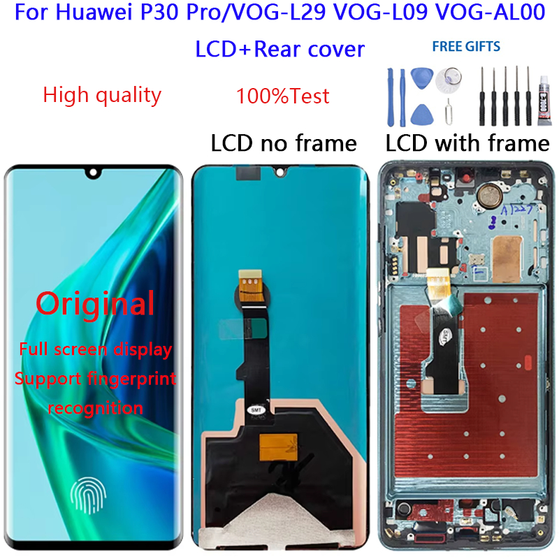 Tft/original สําหรับ Huawei P30 Pro/VOG-L29 VOG-L09 VOG-AL00 จอแสดงผล ...