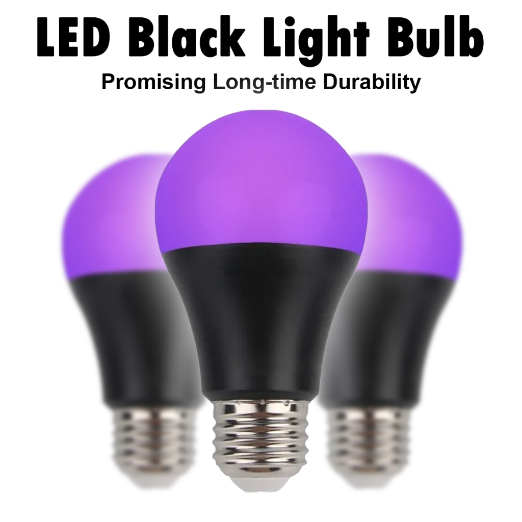 A19 สีดําหลอดไฟ Led 9W 395NM E27 สําหรับ Glow Lampe แสง AC110V/220V ...