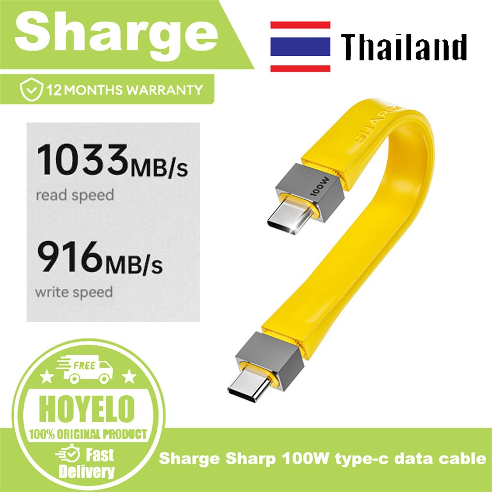 Sharge/shargeek Sharp สายชาร์จ Usb 3.1 Gen2 PD100W เข้าได้กับ PD100W ...