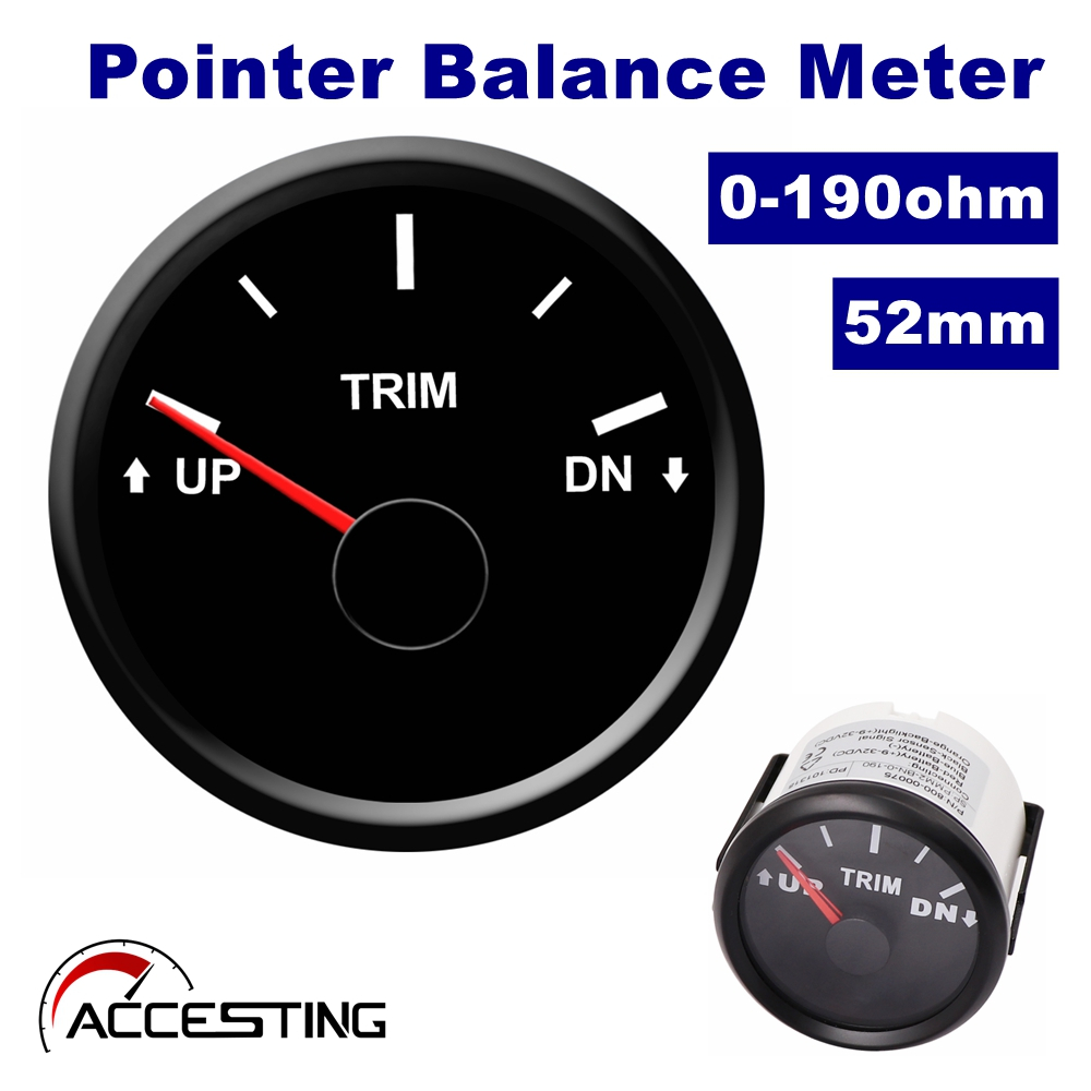 52mm Marine Car Universal Pointer Balance Meter 0-190ohm Pointer ...
