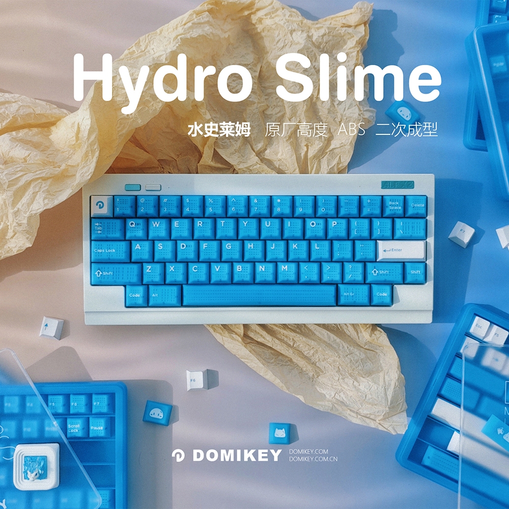 Hififox x Domikey Hydro Slime Cherry Profile ABS Doubleshots Keycap Set ...
