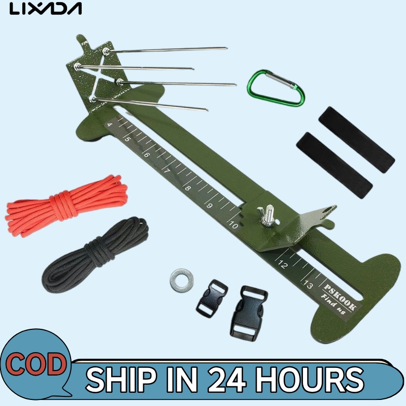 WANGCL 2-in-1 Paracord Bracelet Jig Kit Paracord Tool Set Customizable Length Weaving DIY Craft Maker with Cord and Buckles (Orange