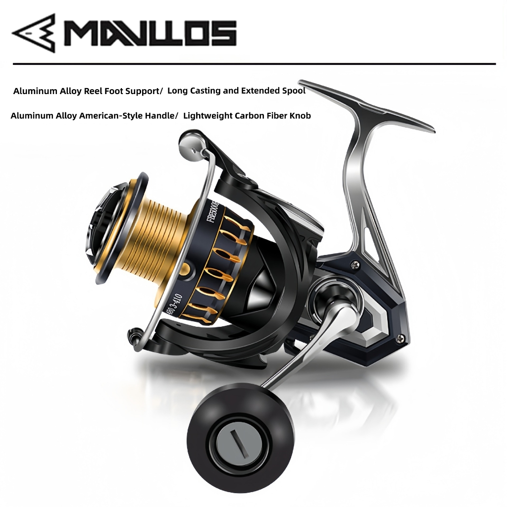 Mavllos AS Metal Spinning Reel 3000/5000/7000, 10KG เบรค Force, 5+1 แบริ่ง, 24 ตัวแปร, Sea Lion FBE Long Cast Spinning Reel Fishing Tackle