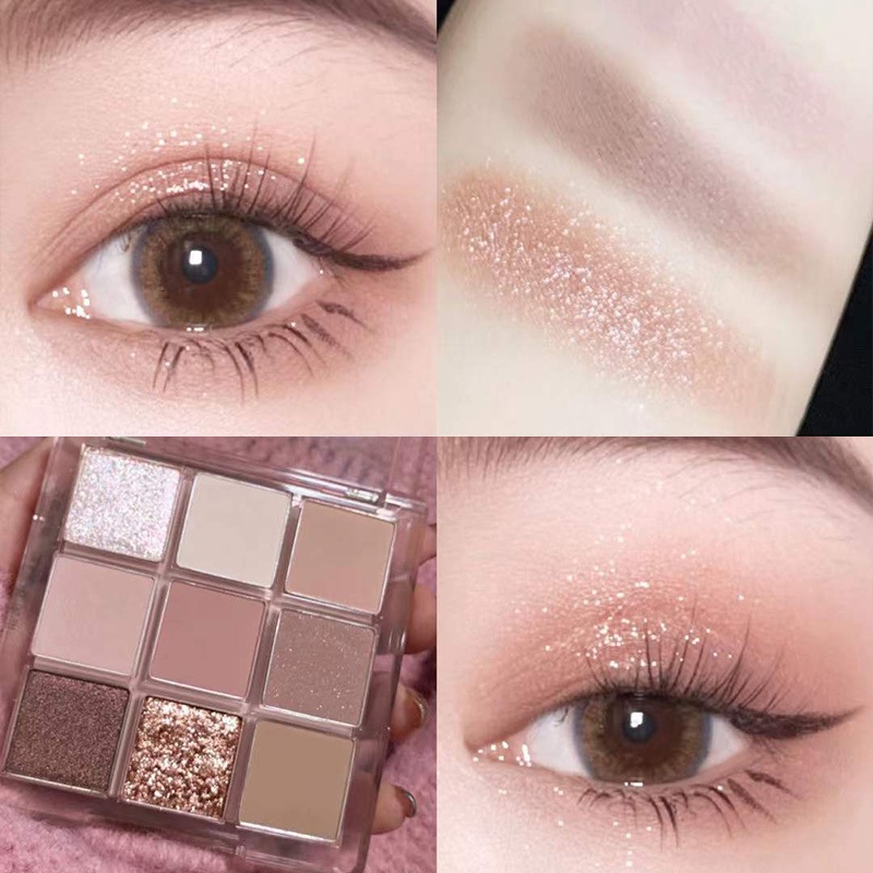 PY.th JADED พาเลทอายแชโดว์ เนื้อแมตต์ ประกายมุก ติดทนนาน 9 สี  เนื้อใยไหม ประกายชิมเมอร์ - 3