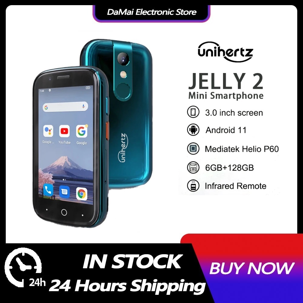 Unihertz Jelly 2 มินิสมาร์ทโฟน Android 11 Helio P60 Octa Core 6GB