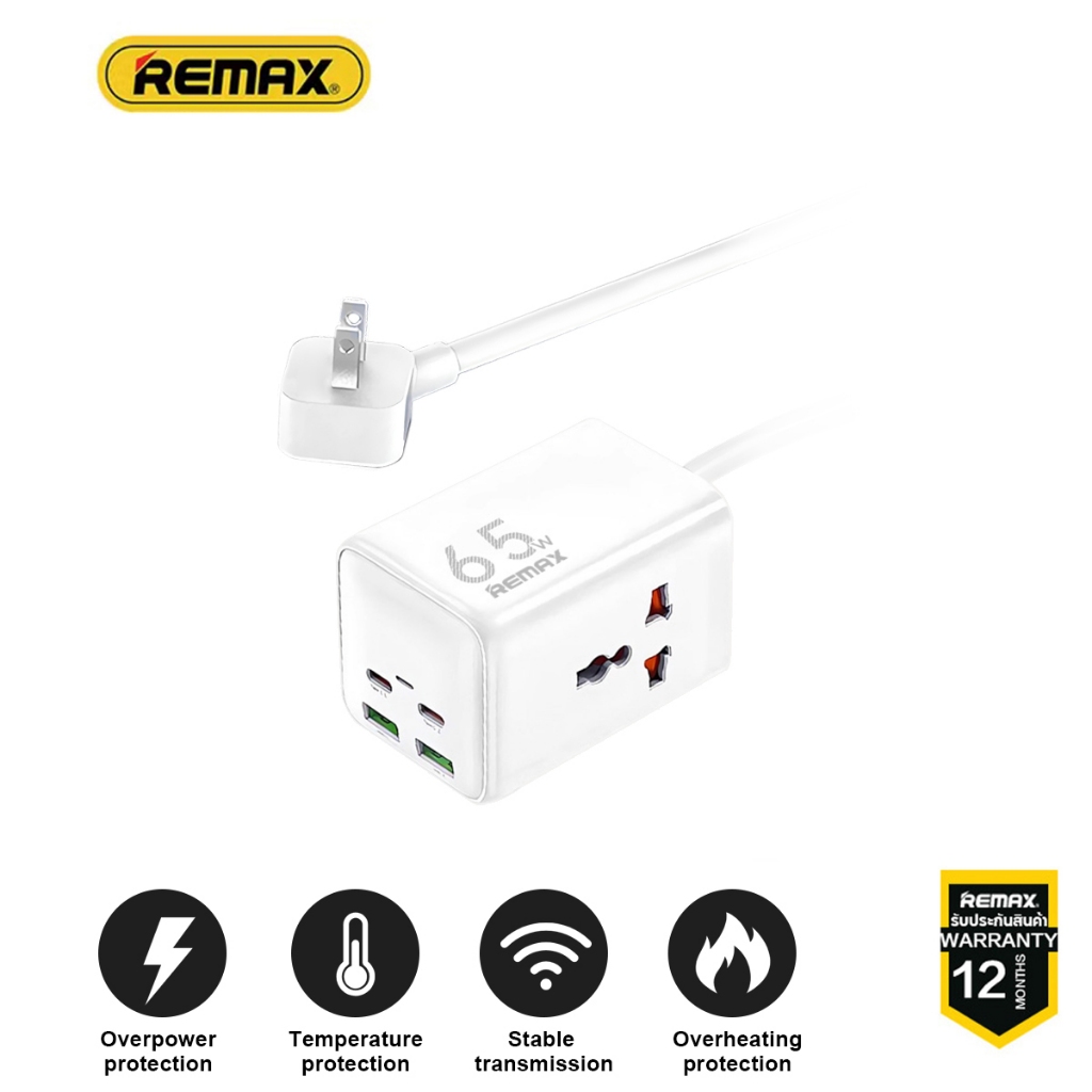 REMAX RP-U157 65W Charger 2USB+2TypeCสอดเข้าไป ง่ายต่อการพกพา | Shopee ...