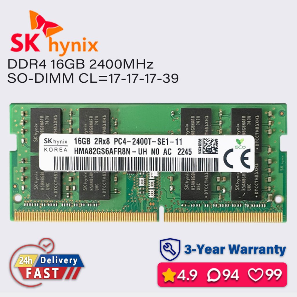 Sk hynix 16gb 8gb 4gb 2400mhz ddr4 ram แล็ปท็อป sodimm หน่วยความจํา pc4 ...