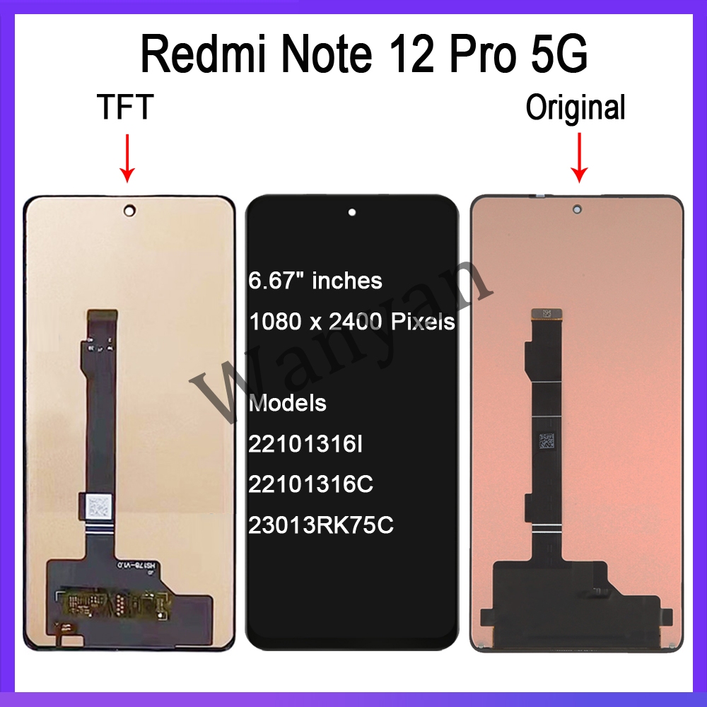 หน้าจอ LCD Redmi Note 12 Pro 4G 5G, Note 12 Pro+ 5G จอแสดงผล LCD ...