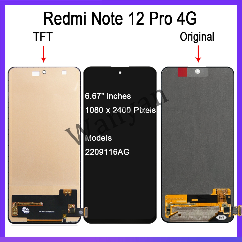 หน้าจอ LCD Redmi Note 12 Pro 4G 5G, Note 12 Pro+ 5G จอแสดงผล LCD ...
