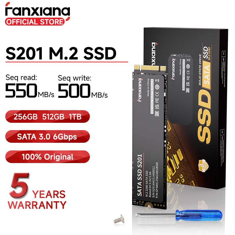 Fanxiang S201 NGFF SATA 3 M.2 2280 SSD 3D TLC 550MB/S Internal
