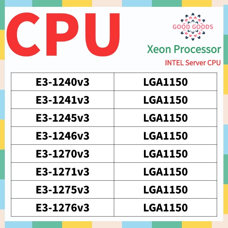E3-1240v3 E3-1241v3 E3-1245v3 E3-146v3 E3-1270v3 E3-1271v3 E3-1270v3 E3 ...