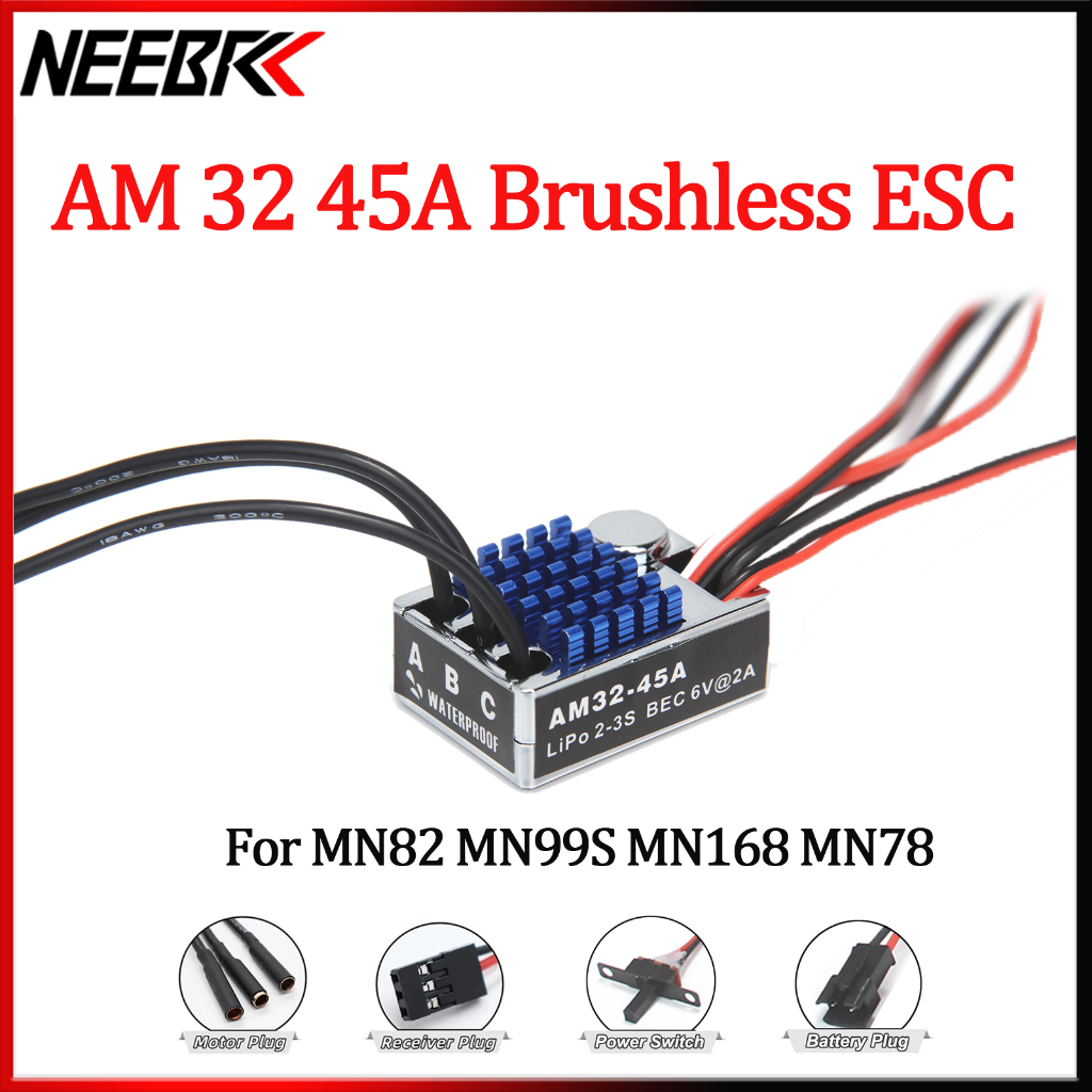 Neebrc AM32 45A กันน้ํา Brushless ESC Outrunner RC Crawler คุณภาพสูง 2 ...