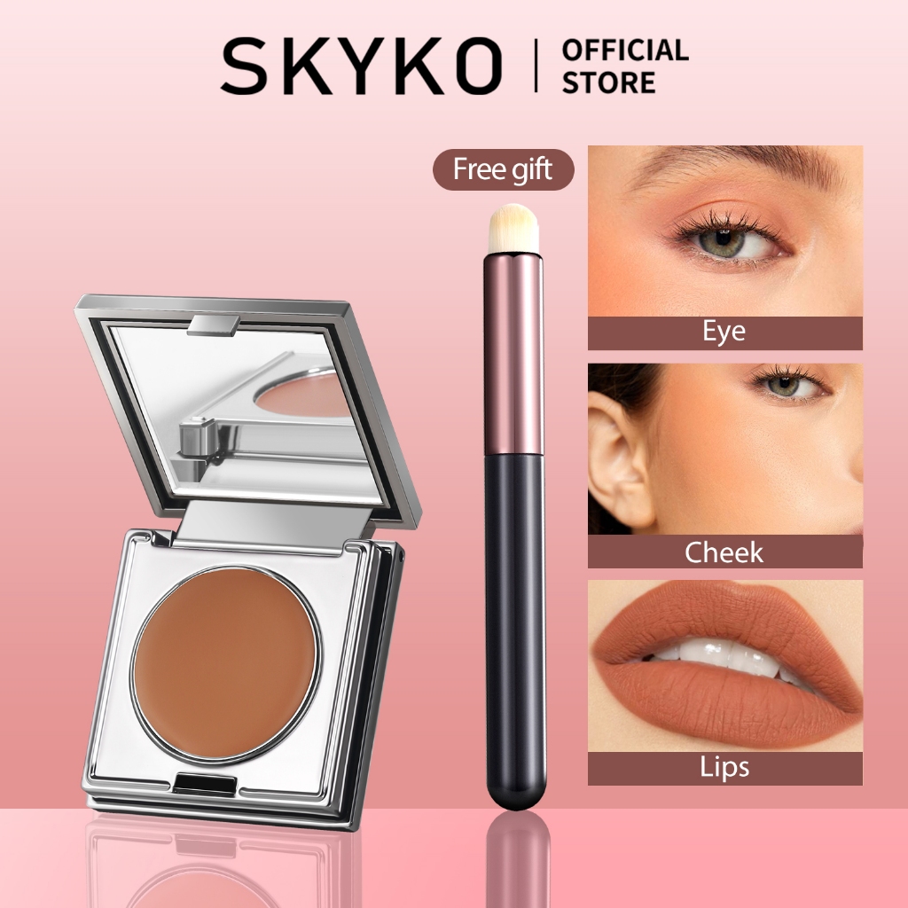 Skyko 3 In 1 Makeup Blush Cream Lip & Cheek Face Beauty with Bonus ...