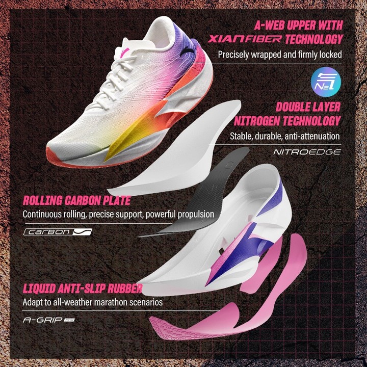 ANTA C202 6 รองเท้าวิ่งผู้ชายระดับมืออาชีพสำหรับมาราธอน พร้อมแผ่นคาร์บอนสำหรับการฝึกซ้อม 1124D5570 — รองเท้ากีฬา แบรนด์ Anta ของแท้ 100% เช็คราคาจาก Shopee Lazada thumbnail 5