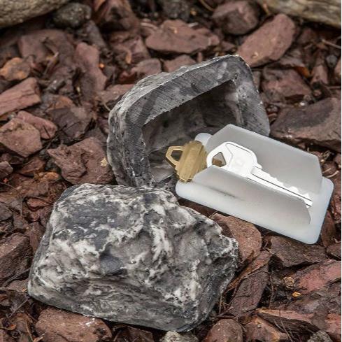 ใหม่ Key Hider ลานกลางแจ้งซ่อนประตูกล่องกุญแจจําลองหินขนาดเล็กตกแต่ง ...