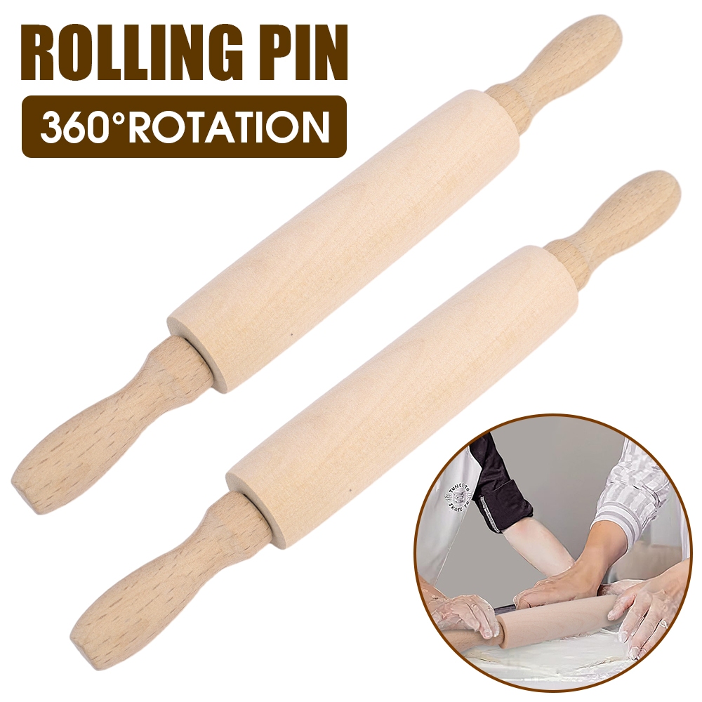 Household Wooden Rolling Pin/ Pastry Pizza Fondant Dumpling Skin Roller ...