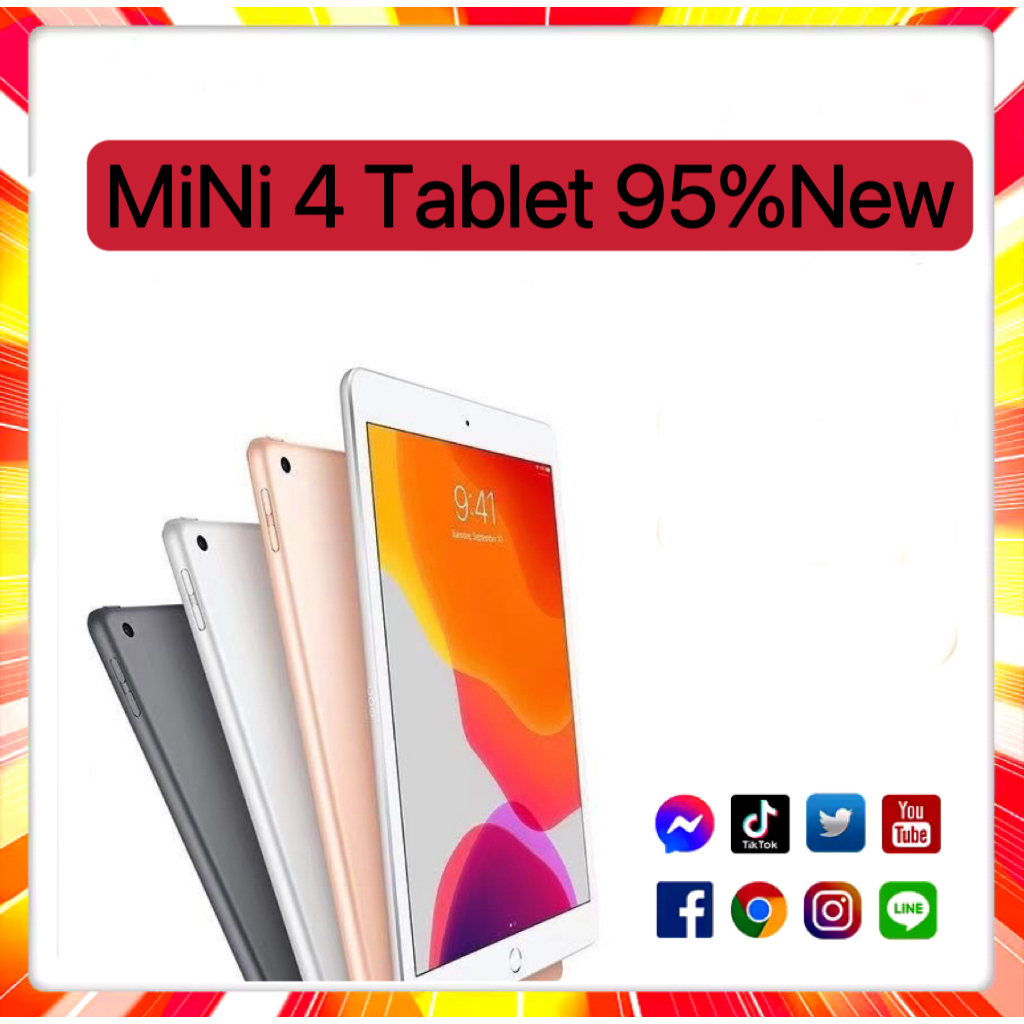 Touch ID Pad Mini 4 Mini 4 16G 32G 64G WiFi/ใช้แท็บเล็ตดีมือสอง ...