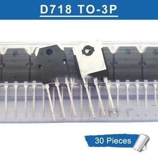 Original 2SD718 D718 TO-3P KD718 KTD718 TO3P NPN ทรานซิสเตอร์พลังงาน ...