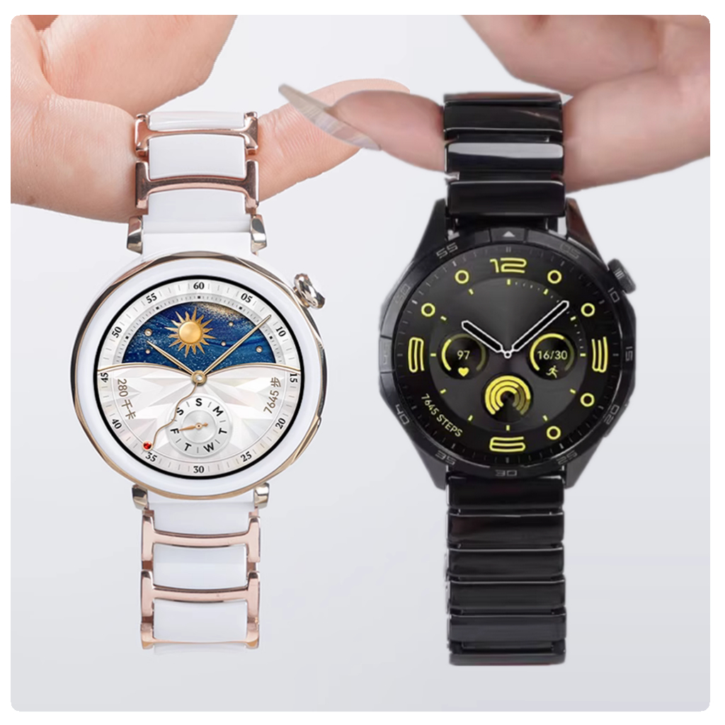 Luxurious Ceramic 18mm 20mm 22mm Strap For Huawei watch gt 6 สาย Huawei ...