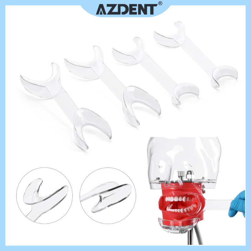 4 ชิ้น T-Shape Double Head Retractor ปากเปิดเครื่องมือทันตแพทย์สีใส ...