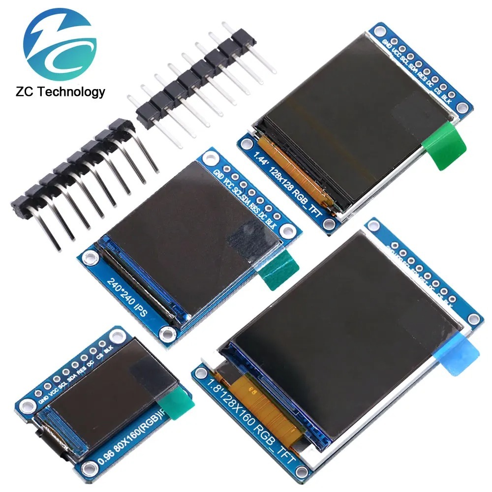 จอแสดงผล 0.96 1.3 1.44 1.8 นิ้ว IPS 7P SPI HD 65K Full Color LCD Module ...