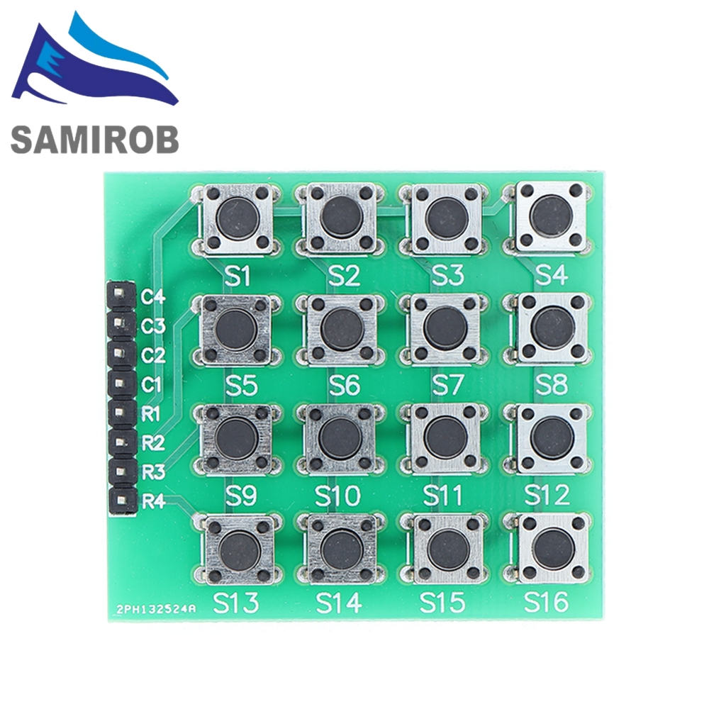 4x4 แป้นพิมพ์ MCU อุปกรณ์เสริมบอร์ด Matrix คีย์บอร์ด 16 ปุ่มคีย์สําหรับ ...