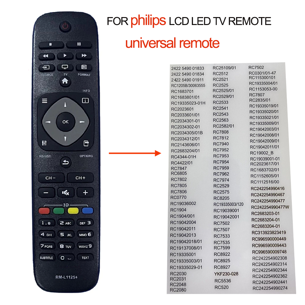 รีโมทสากล รีโมททีวี Philips ทีวี LCD ฟิลิปส์ รองรับรุ่น Remote RC RM ...