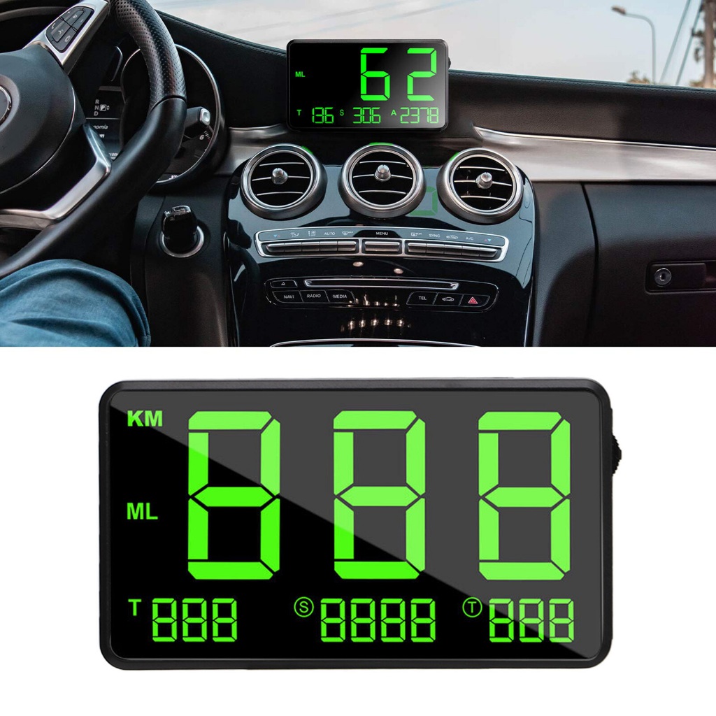 Tma ~ Universal Digital Car HUD Display Green Light GPS Speedometer ...
