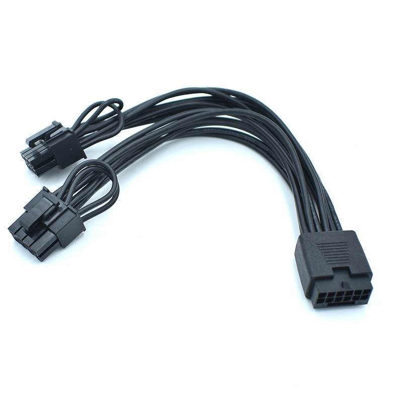 16 Pin Female to Dual 8 Pin(6+2) Male PCIe Conversion GPU Power Cable ...