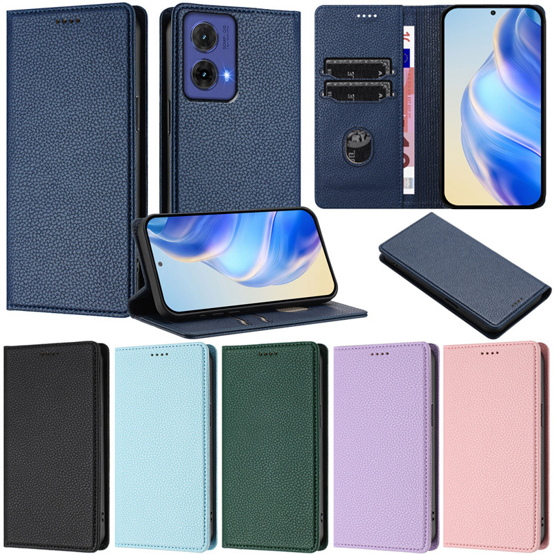 Coque Portefeuille En Cuir Premium Pour Motorola Moto G85, G04, G34, G54 - Protection Complète Avec Portefeuille