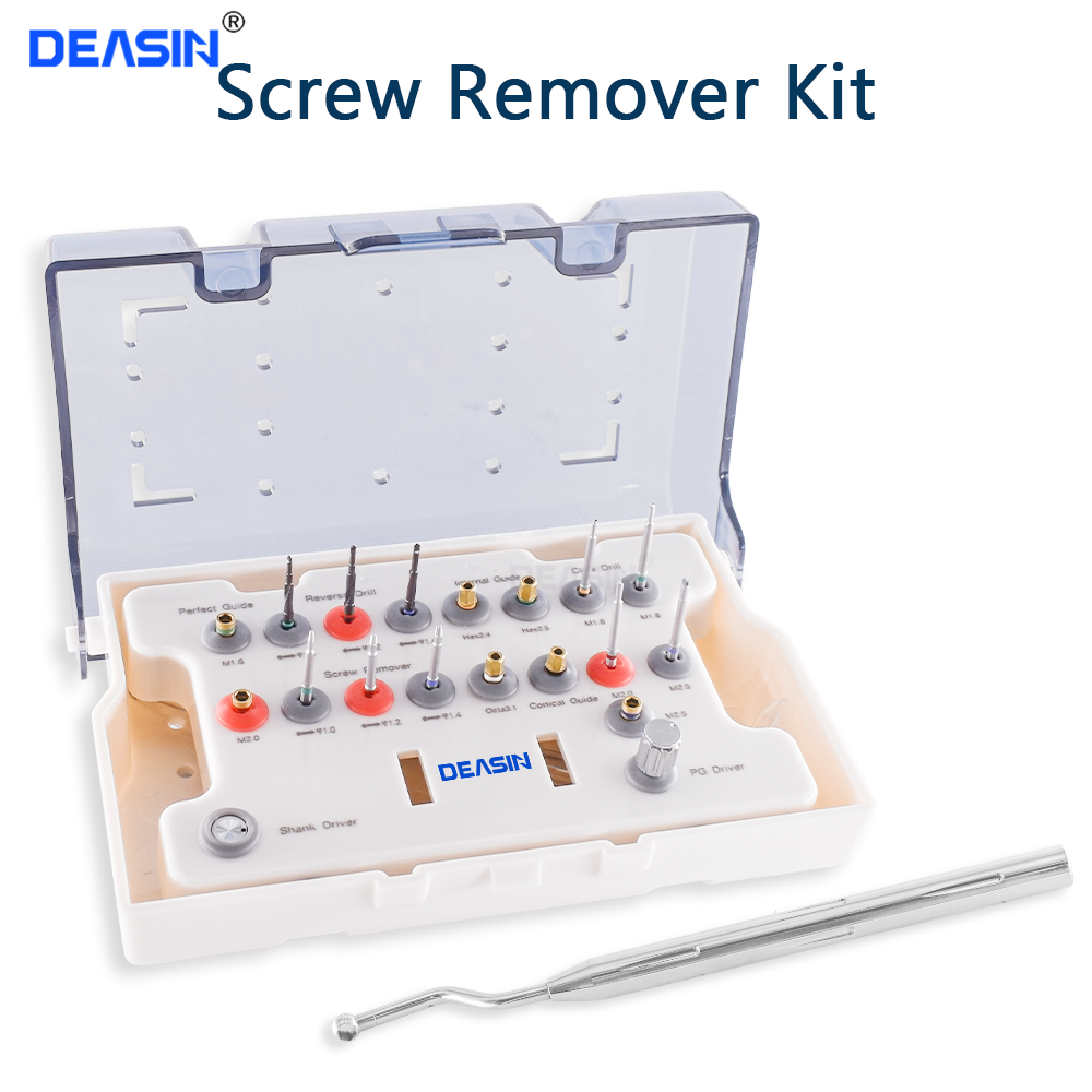 ทันตกรรม Implant Removal Kit เสียหายสกรู Extractor ชุด Remover เจาะ ...