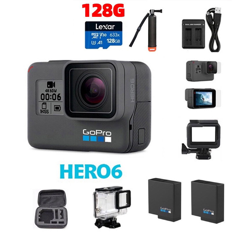 GoPro HERO6 Black ウェアラブルカメラ USED品 4K動画 本体+バッテリー  