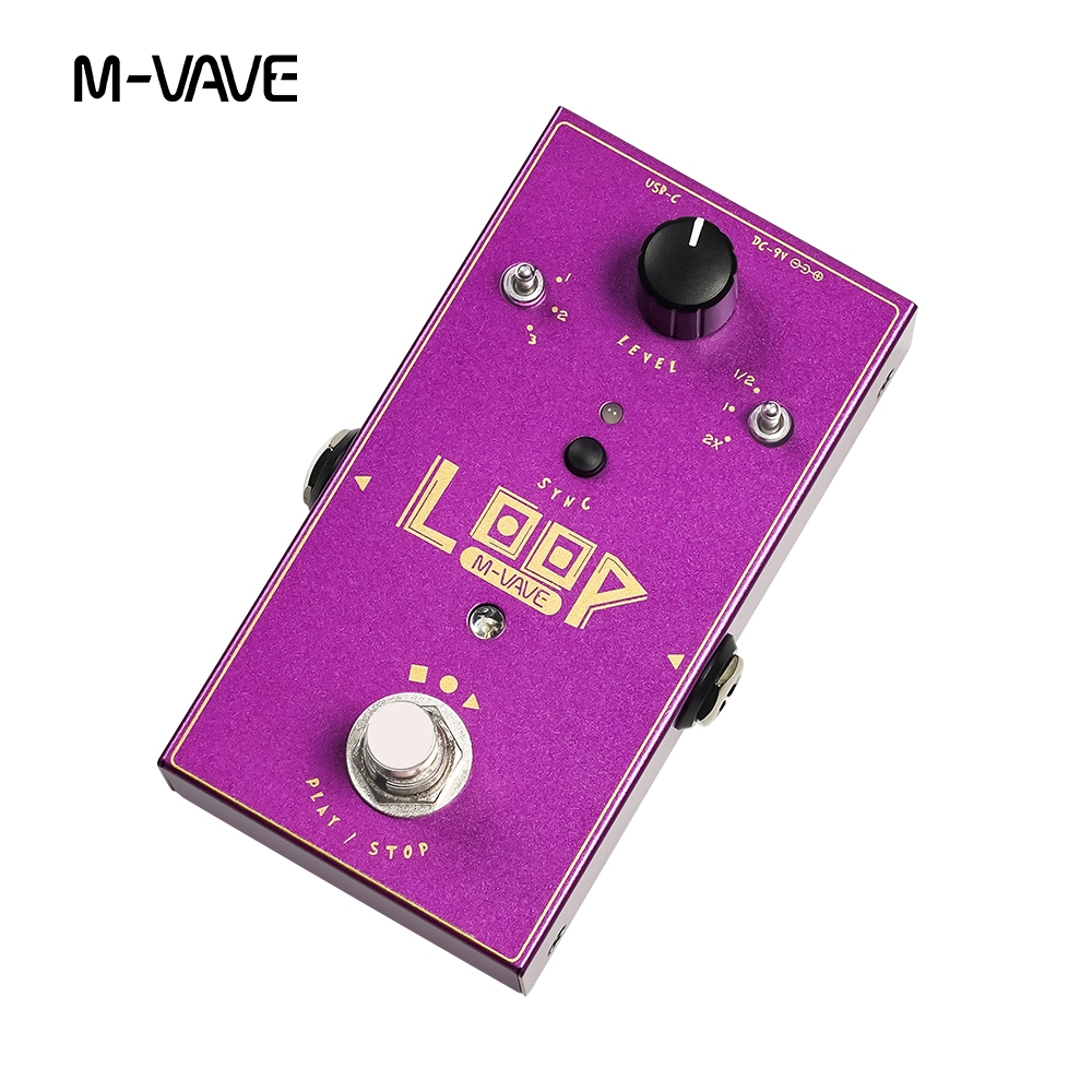 M-vave Loop II Looper Pedal,3 ห่วงสูงสุด 11 นาทีเวลาบันทึก,3-Speed ...