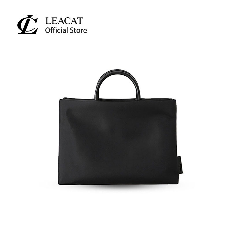 Leacat กระเป๋าถือ หนัง PU หรูหรา สําหรับใส่แล็ปท็อป โน๊ตบุ๊ค 13 14 15 15.6 นิ้ว