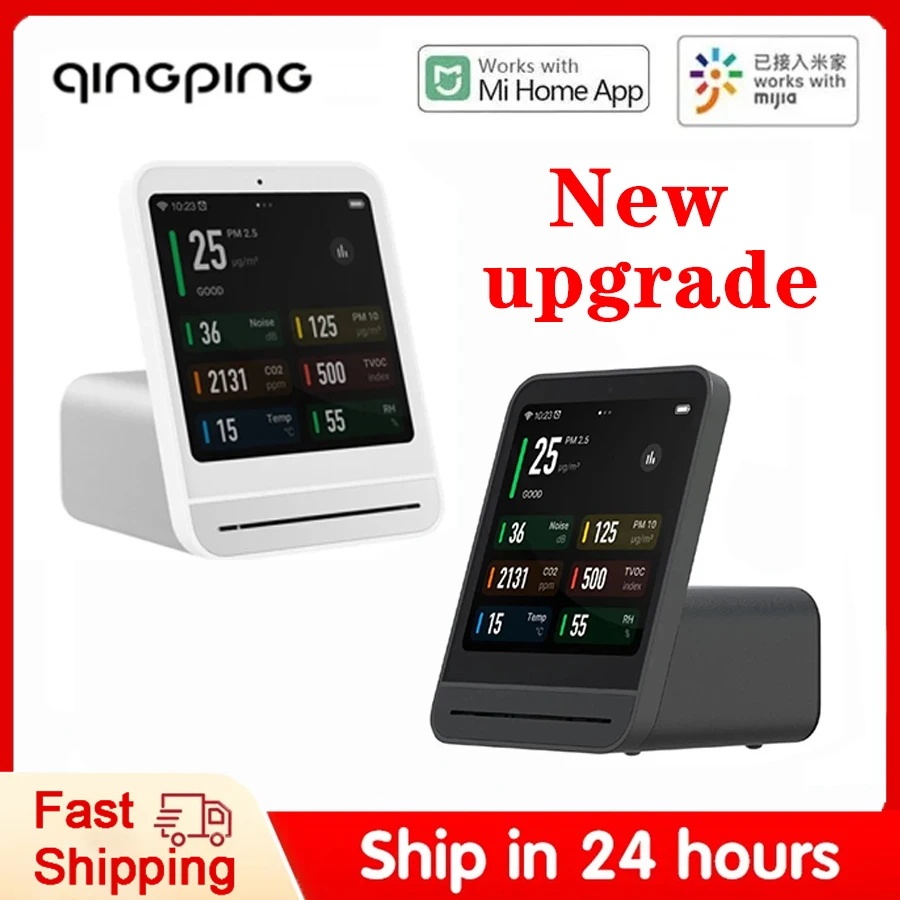 Qingping Air คุณภาพ Monitor 2nd สมาร์ทบ้านอุณหภูมิความชื้นเซนเซอร์ 4 ...