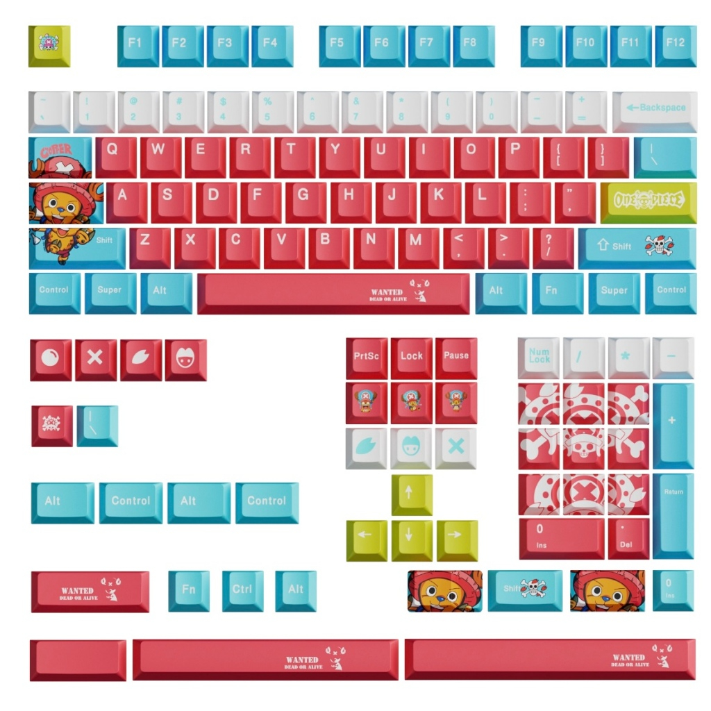 Tony Tony Chopper Keycap โปรไฟล์เชอร์รี่ One Piece อะนิเมะ PBT DYE-SUB ...