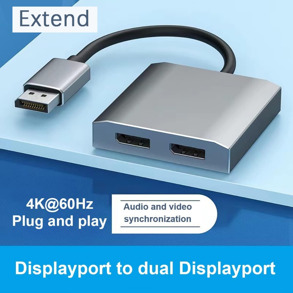 Displayport To Dual Displayport Splitter 4K DP ถึง 2 HDMI-เข้ากันได้กับ ...