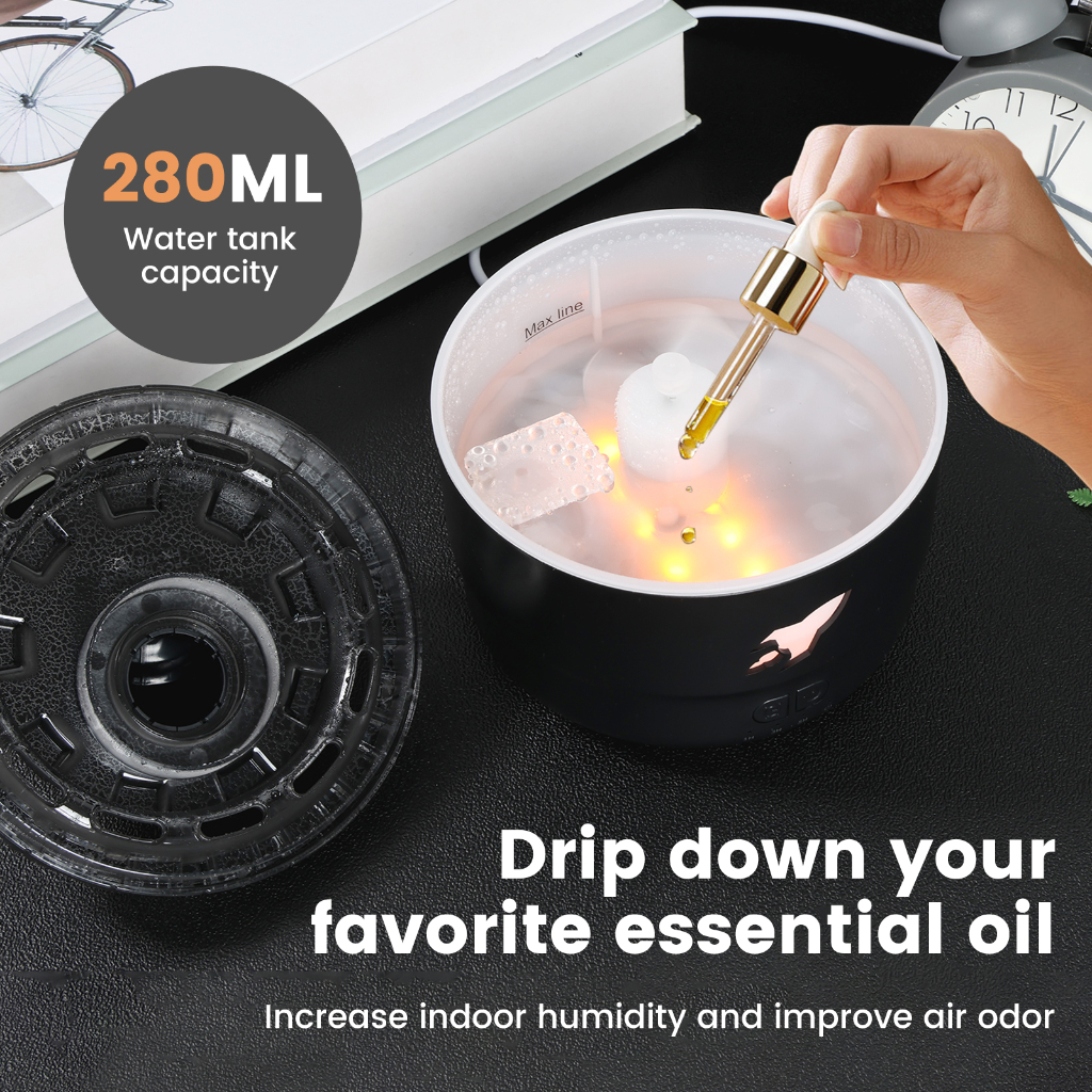 Desktop Humidifier พร้อมไฟ LED สีสันสดใส 2 โหมดสเปรย์ Humidifier ...