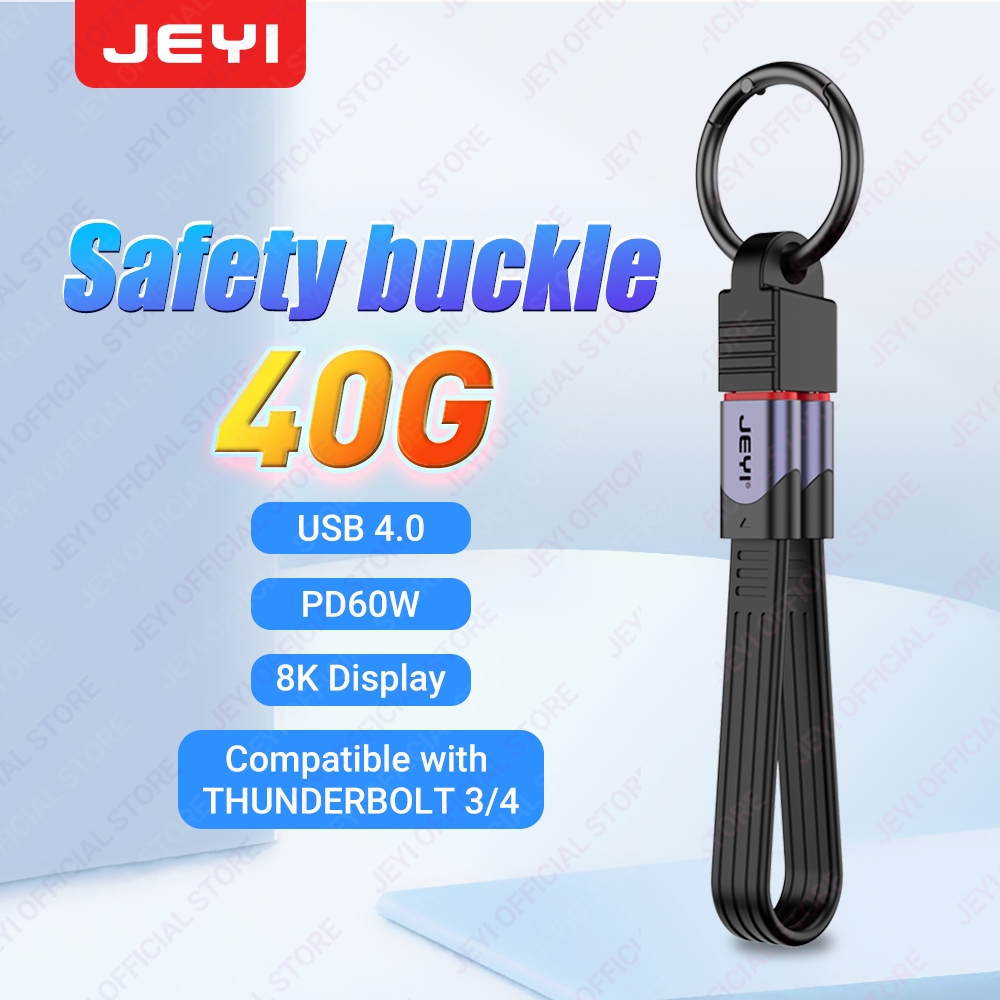 Jeyi สาย USB 4.0 FPC, 40Gbps Data Transfer, Organizer Hook และ Loop ...