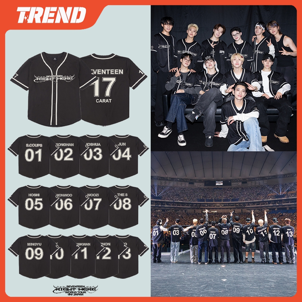 KPOP SVT RIGHT HERE Uniform Jersey เสื้อยืดผู้ชายและผู้หญิง MINGYU S ...