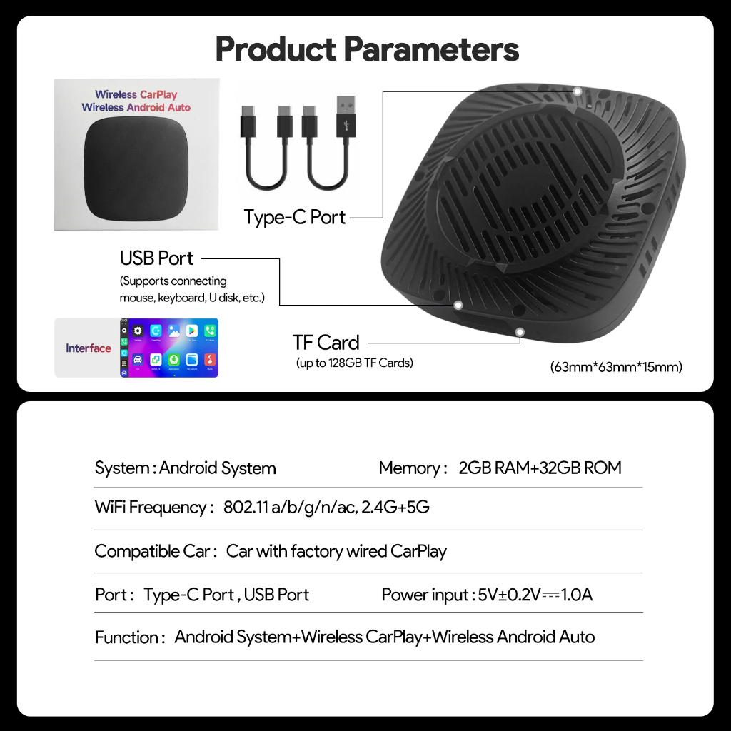 Binize CarPlay Ai Box Android 13.0 รองรับ Netflix YouTube Wireless ...