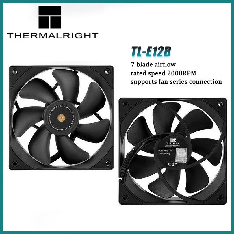 Thermalright TL-E12B V3 12CM พัดลมแชสซี 2000 RPM พัดลมระบายความร้อน PWM ...