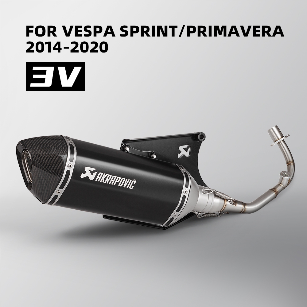 Akrapovic Racing Line ระบบไอเสียเต็มรูปแบบสําหรับ Vespa Primavera 3v ...