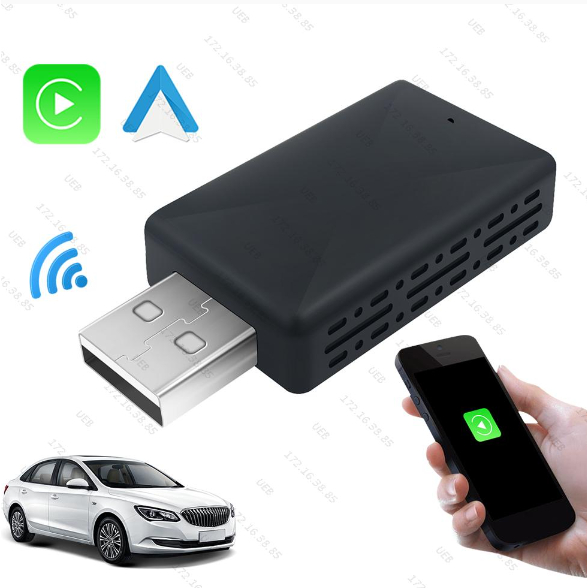 2 in 1 Wireless Carplay Android Auto Adapter plug and Play Car Mini AI ...