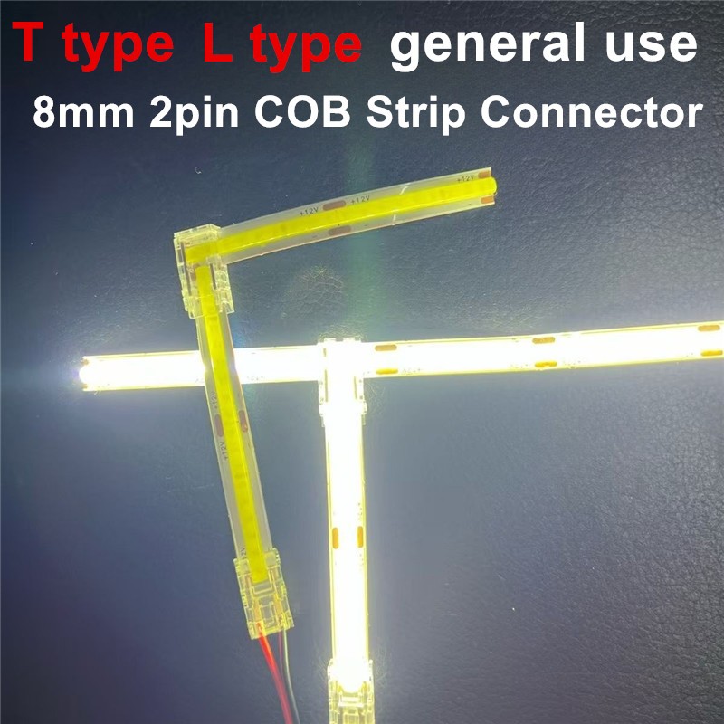 T ประเภท 2 พิน COB LED Connector 8 มม.การเชื่อมต่อ Slderless Mini ...