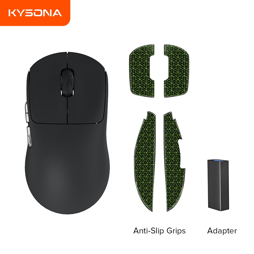 KYSONA Aztec Gaming Mouse ไร้สาย PAW3395 แบตเตอรี่แบบชาร์จไฟได้น้ําหนัก ...