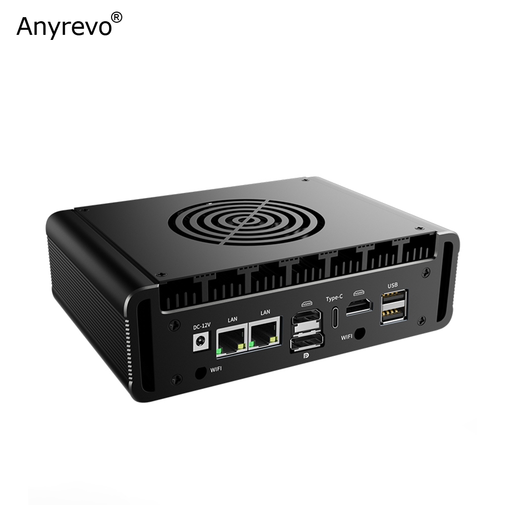 พร้อมพัดลม Mini PC Intel Core i3-1215U N100 Quad Core Mini PC 2 LAN 6 ...