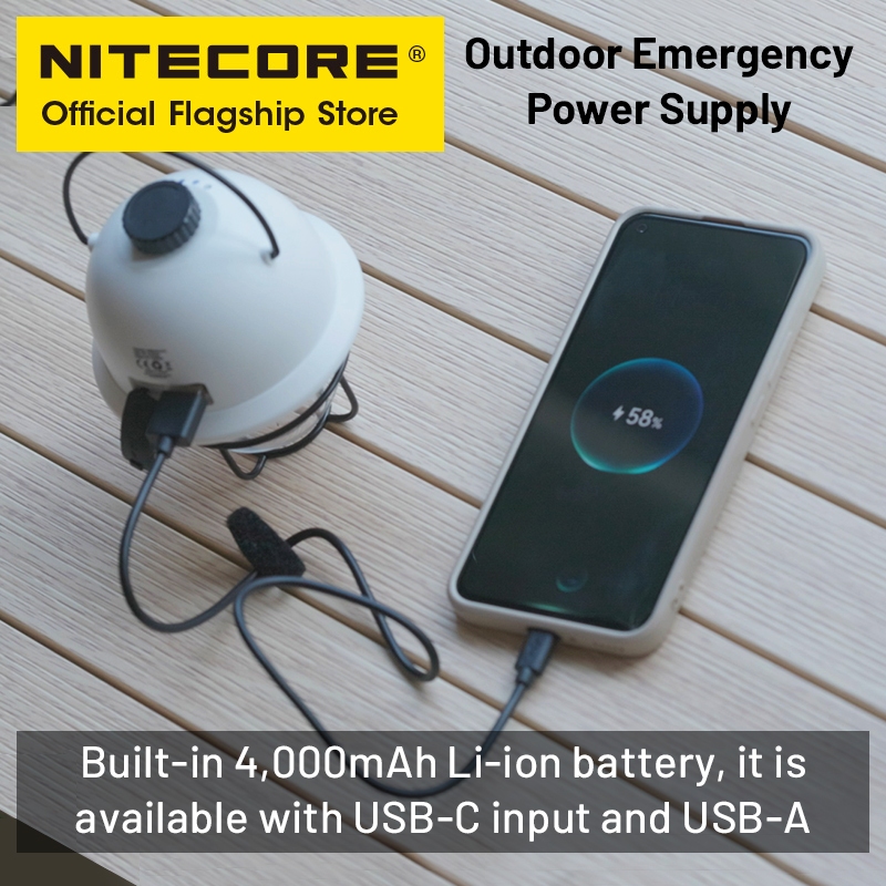 Nitecore 2-in-1 LR40 Camping Light Power Bank 100 Lumen 3 แหล่งกําเนิด ...