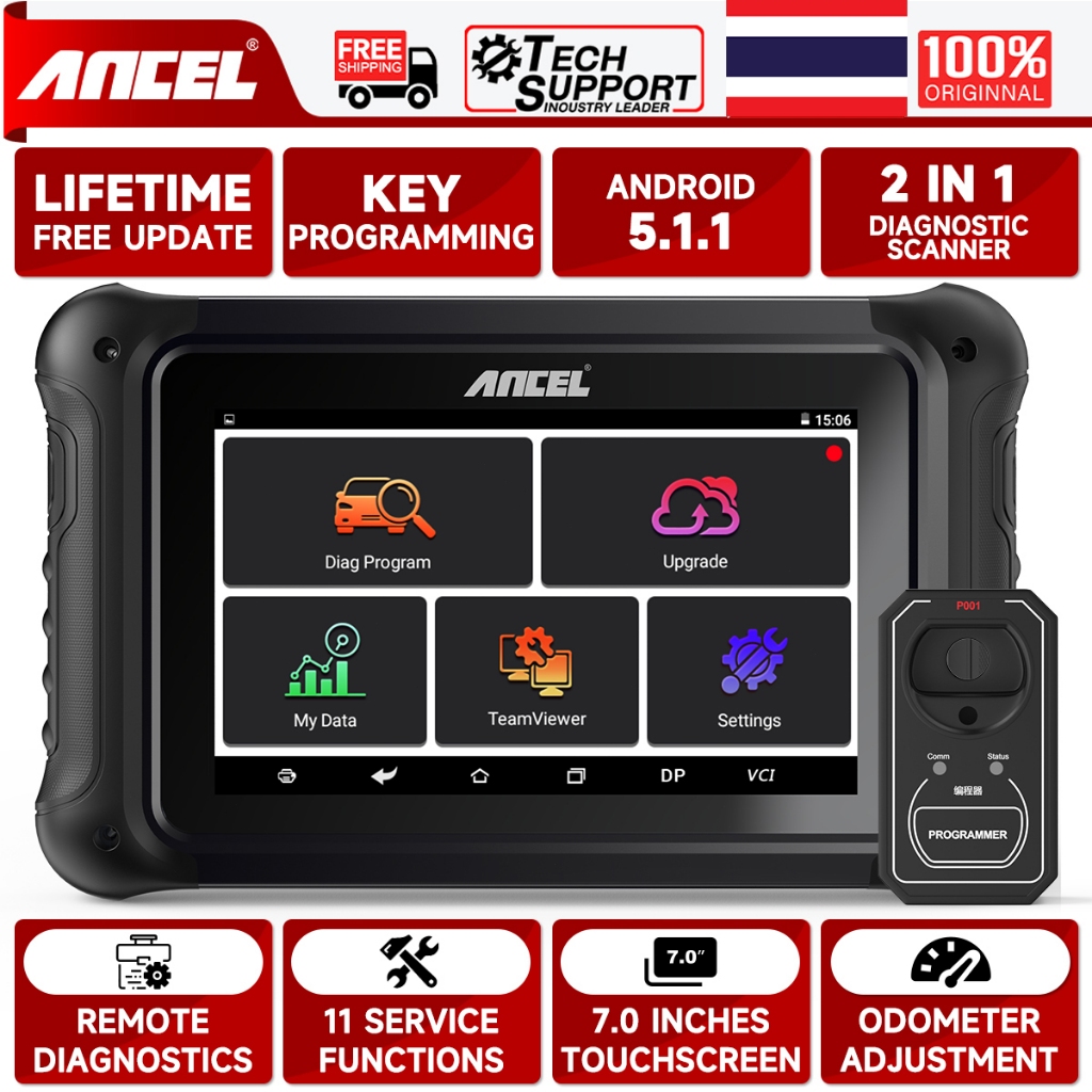 Ancel DP500 ยานยนต์ ODO OBD2 2-in-1 เครื่องสแกนเนอร์ IMMO การเขียน ...