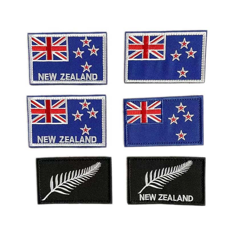 Oceania New Zealand Flag Silver Fern Embleem Flag Applique 